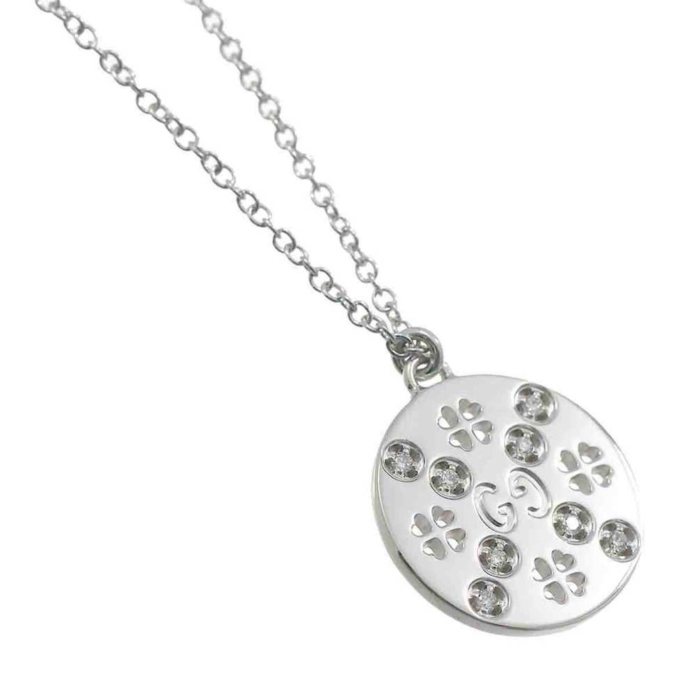 GUCCI Icon Diamond Necklace 48cm K18 WG White Gold 750 - Picture 3 of 7